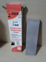 Vintage. Arco #1477 7" Double-Grit Sharpening Stone Coarse & Fine Grit. NOS