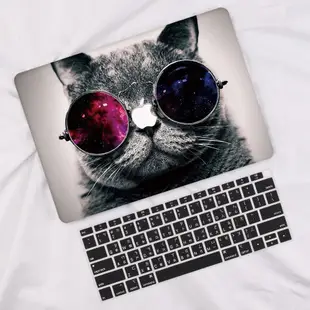 蘋果筆電 Macbook保護殼 Mac Air 11 13.3 Pro 13 15 可愛貓咪 外殼 送黑色注音鍵盤膜