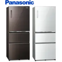 在飛比找PChome商店街優惠-Panasonic 國際牌 500L三門無邊框玻璃系列電冰箱