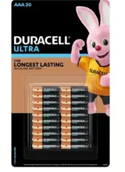 Duracell Ultra AAA Battery 1.5V Long Lasting Alkaline Batteries - 20 Pack