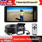 9" Rear View Mirror Monitor 12V 24V CCD IR Reversing Camera Kit 4PIN Car Caravan