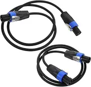 JOINPAYA 2pcs Stage Speaker Cables Pure Copper Speaker Wire Audio Wire for Surround Sound Systems Theater Audio Setups