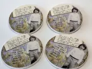 Enesco Holy Crap Coaster Set Of 4. NIB. Sarcastic Erin Smith Art."Live Like ..."