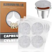Espresso Foils Coffee Pod Seal Lids Reusable Nespresso Capsules Refillable 120Pc