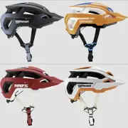 100% Altec Helmet with Fidlock Trail MTB Lightweight Vented Red Gray Navy Orange