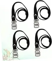 BIUDECO 4 Pcs Bike Rack Support Strap and Pedal Clips - Replacement Exercise Mountain Bike Toe Clips - Aluminum Alloy Support Belt