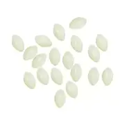 200Pcs 10x7mm Dia Oval Soft Plastic Glow Fishing Beads Tackle Tool, White