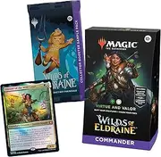 Magic: The Gathering Wilds of Eldraine Commander Deck - Virtue and Valor (100-Card Deck, 2-Card Collector Booster Sample Pack + Accessories)