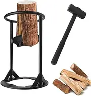 Kindling Splitter Heavy Duty Wood Splitter and Kindling Splitter with 4 LBS Sledge Hammer More Labor-Saving Manual Log Splitter Safer Wood Chopper Suitable for Home Outdoor Camping