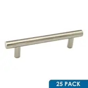 Cabinet Handle Brushed Nickel - European Look To Any Door & Drawer Pack of 25