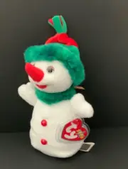 TY BEANIE BABIES " SNOWGIRL " BEAR 8.5"NMW/TAG #BB671 TAG PROT ERRORS!