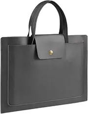 Generic 13/14 Inch Computer Covering Carrier Handle Handbags Handbag for Laptop Leather Case PU Business Case for Ordinat