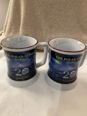 Set of 2 The Polar Express BELIEVE 20th Anniversary 14 Oz Mugs New
