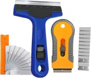 Razor Scraper,4 Inch Scraper Tool with 10 Spare Metal Blades,Razor Scraper Remov