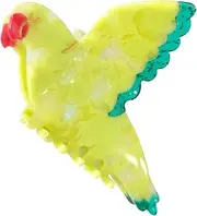 Green Budgie Claw Clips,Cellulose Acetate Hair Clips,Big Claw Clips for Women