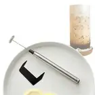 Milk Frother Hot Chocolate Maker Whisk Coffee with Holder Mini Blender Foam