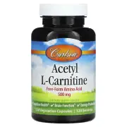 2 X Carlson, Acetyl-L-Carnitine, 500 mg, 120 Vegetarian Capsules