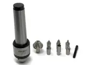 Precision Revolving Live Center MT4 Morse Taper 4, 7 Interchangeable Tips