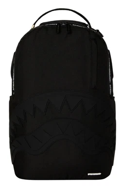 SPRAYGROUND THE HERO WHITE TAPE DLXR BACKPACK - Solid Black Bag -Limited Edition