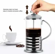 Coffee Plunger Pot French Press Filter Jug Tea Maker Steel Glass Cafetiere 1 lt
