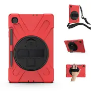 MCC Heavy Duty Strap Samsung Galaxy Tab S6 Lite 10.4" P610 Kids Case Cover [Red]