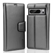 ZUSLAB Google Pixel 8a Case Hanman Leather Wallet Card Cover (2024) - Black