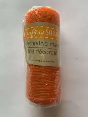 Crafter's Square Decorative Mesh Ribbon ( 6" X 5 yd. ) Rolls Orange and Gold NEW
