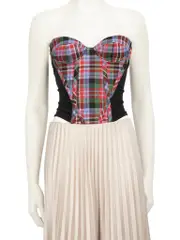 Wool Fargo Tartan Panel Corset