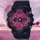 【CASIO 卡西歐】G-SHOCK WOMEN 非凡洋紅 金屬光澤 時尚黑紅雙顯腕錶 母親節 禮物(GMA-S120RB-1A)