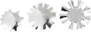 Healeved 3pcs Nail Art Trimmer Stainless Steel Model Plate Nail Cutter Template Manicure Tool for Salon Diy
