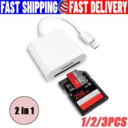 TF SD Card Adapter Camera Reader 2 In 1 For i Phone 14 13 12 11 X XS XR 8 7