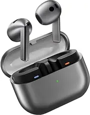[Samsung] Galaxy Buds 3 AI True Wireless Bluetooth Earbuds, Sound Optimization, Real Time Interpreter, Noise Cancellation, Redesigned Fit, Touch Control, Latin American Version (Silver)