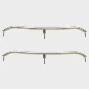 Chaparral Boat Curved Grab Rails | 34 Inch Stainless (Set of 2)