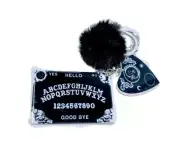 Black Moon Ouija board keychain black Ouija board with black moon charm