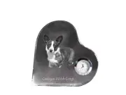 Cardigan Welsh Corgi I heart-shaped clock with a dog Art-Dog