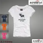 【歐美服飾】AF 短袖T恤 刺繡麋鹿 A&F 短T 短TEE 純棉 女生 ABERCROMBIE&FITCH