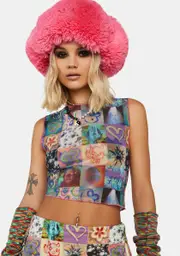 [The Ragged Priest] Flashback Mesh Crop Top