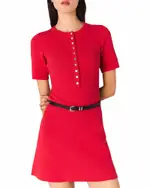 Maje Short Ribbed Knit Dress