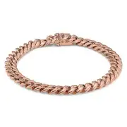 10k Rose Gold Classic Miami Cuban Bracelet/Anklet (Semi-Solid)