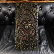 Handmade Wooden Backgammon Set – 3D Carved Spider Web Design|Unique Gothic Style
