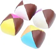 SAFIGLE Beginner Friendly Juggling Set 4pcs Leather Beanbags for Kids for Party Games Playtime Fun Random Color