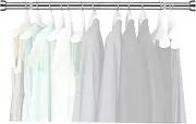 Wardrobe Rail, Extendable Clothes Rail Silver 71-127cm, Heavy Duty Wardrobe Pole and Fittings for hanging clothes, Stainless Steel Clothes Hanging Pole for Bedroom