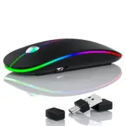 T16 LED Wireless Mouse, 4800 DPI USB C Rechargeable Wireless Mouse with PAW 3...