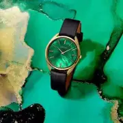 Seiko Quartz Green Dial Leather Strap Ladies Watch SWR080 (FEDEX 2 DAY)