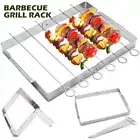 BBQ Skewer Barbecue Kabob Skewer Rack Stainless Steel BBQ Rack Metal Skewers ♨