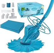 [U.S. Pool Supply] Octopus Suction Pool Cleaner, Inground Automatic Pool Vacuum Cleaner with Hose - Swimming Sweeper Vac Cleaning Suction-Side Cleaners - Auto Creepy Sweeps Removes Debris, Leaves Cleans