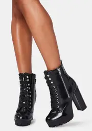 Midnight Partly Rowdy Platform Boots