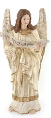 CODY FOSTER CHRISTMAS RESIN ANGEL TREE TOPPER-12.25''H