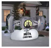 8' Inflatable LED Stars Wars Christmas TIE Fighter w/ Sign Yard Decoration
