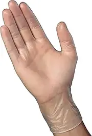[Mr. Clean] 243065 Disposable Vinyl, 100ct Latex Free, Lightly Powdered, Beaded Cuff Gloves,